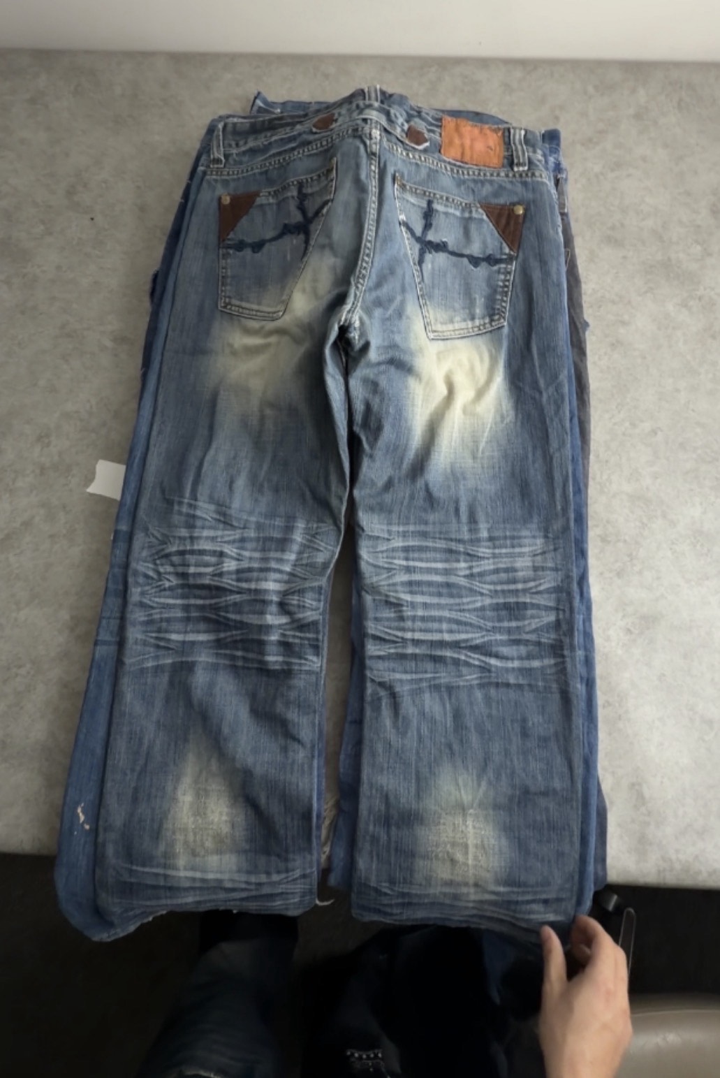 Y2k euro embroidered jeans