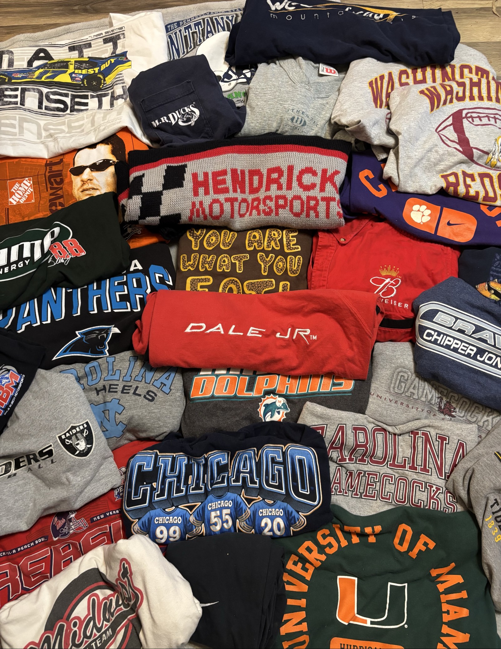 vintage modern mids college football nike nascar etc