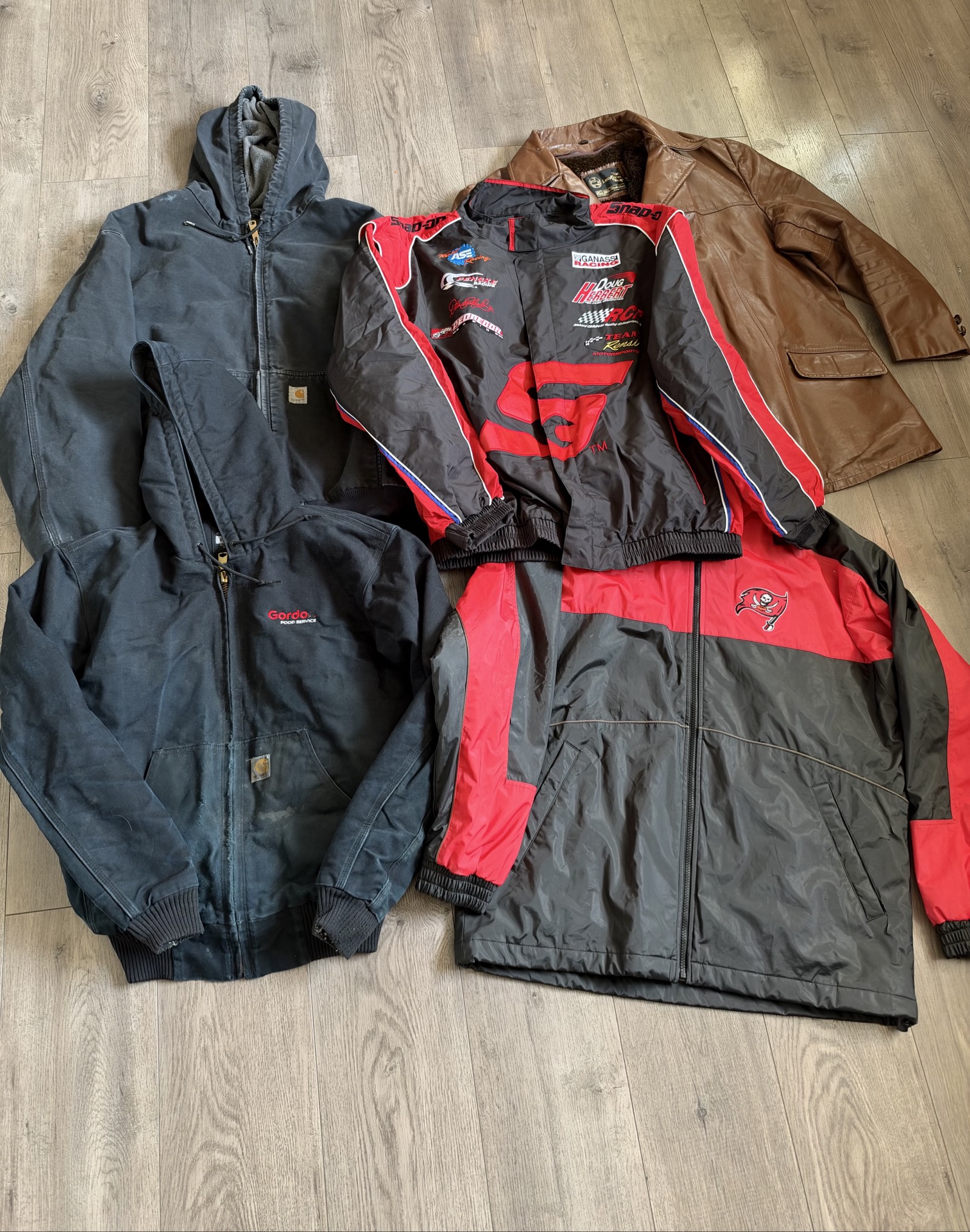 Vintage men’s mix of heavy weight and work ware jackets