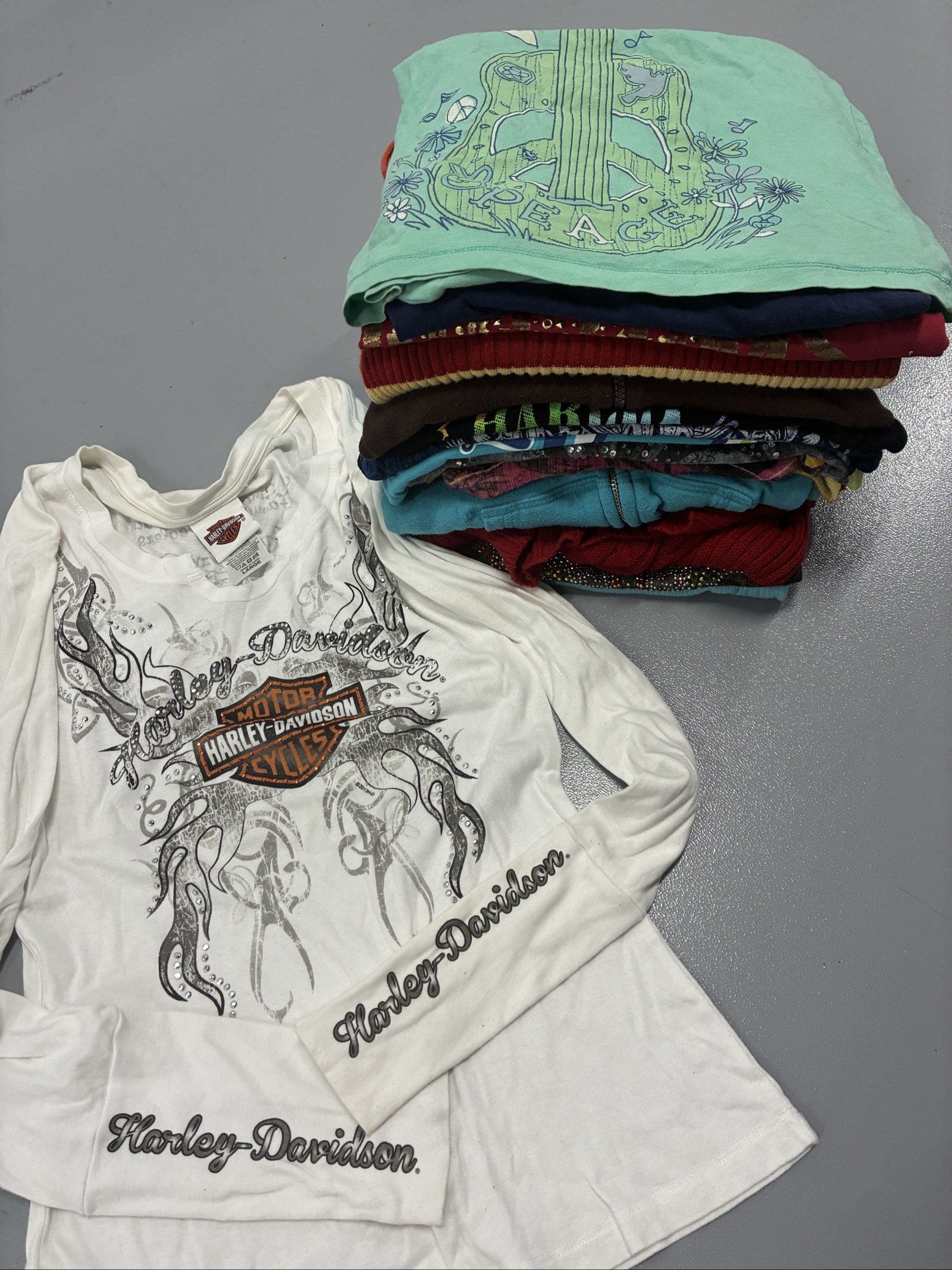 Y2k grunge mixed womens top bundle