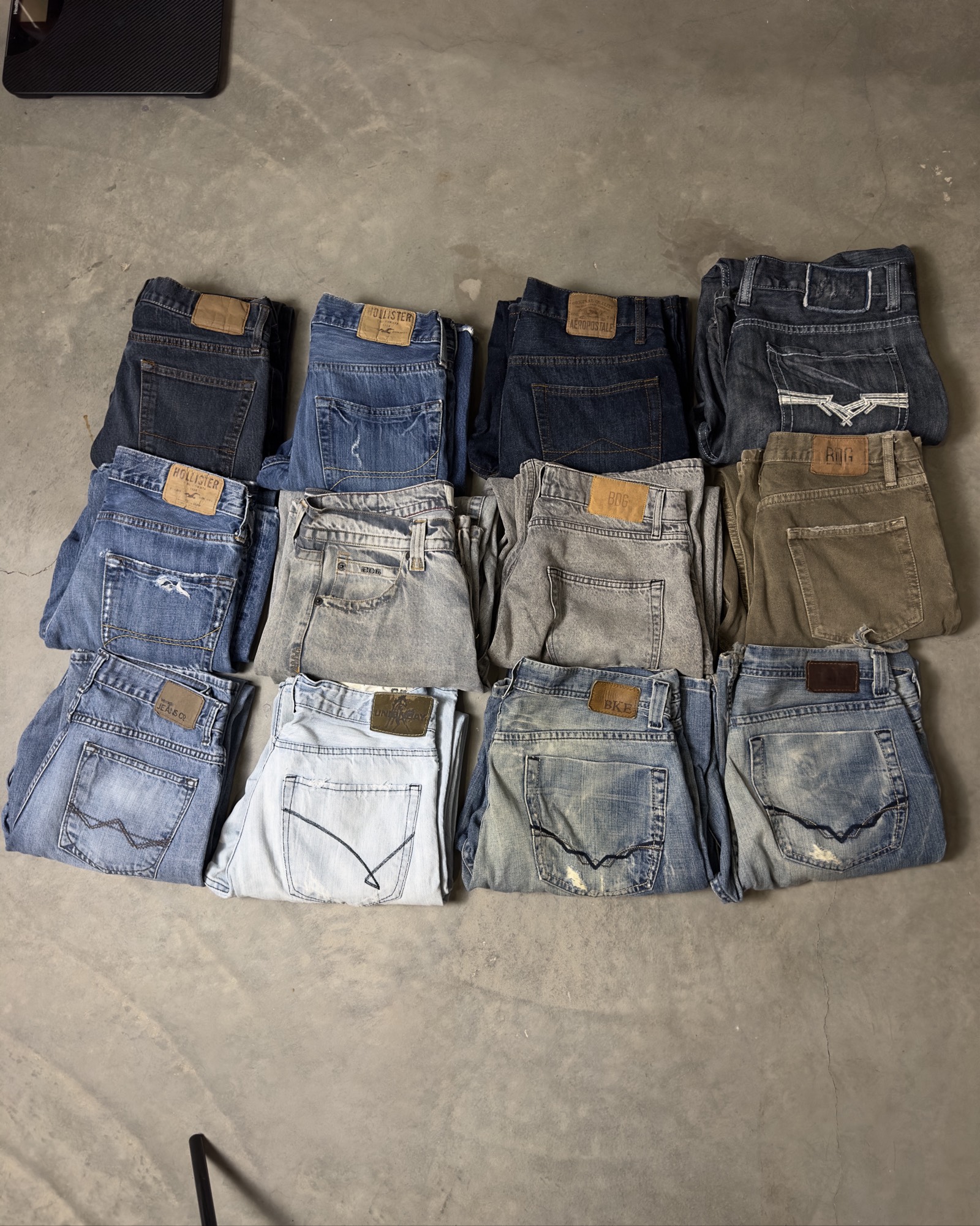 Premium Men’s Y2K Bootcut Baggy / Loose Bootcut Jeans