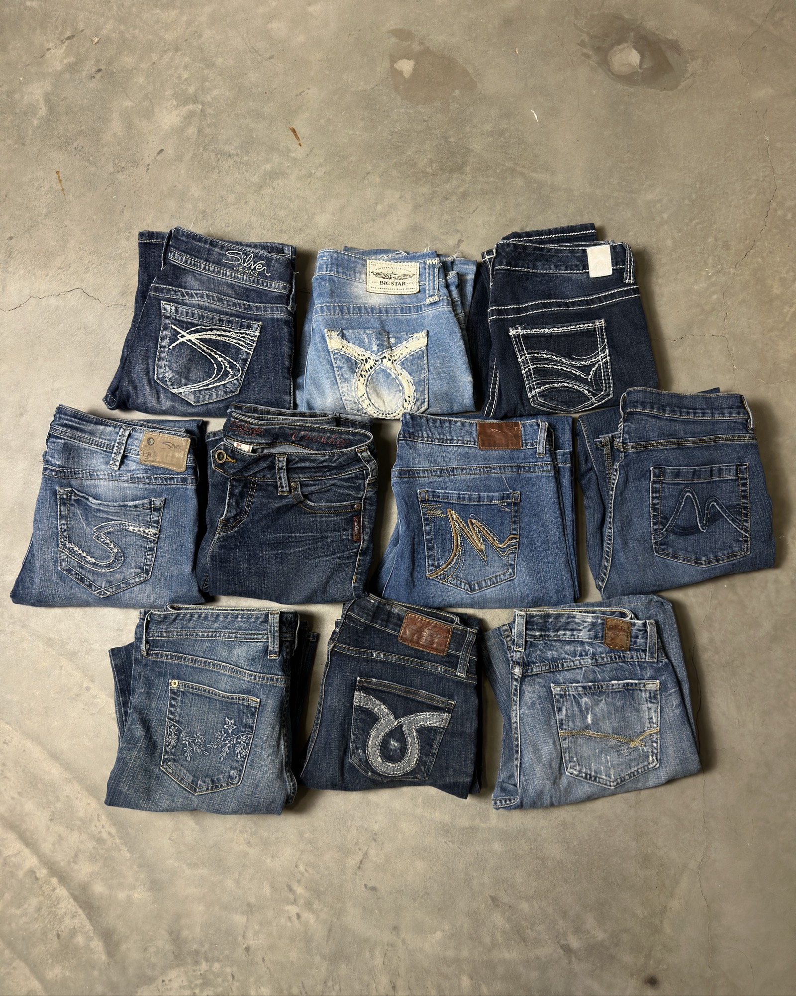 Premium Y2K Women’s Low Rise Bootcut Bling Jeans Bundle